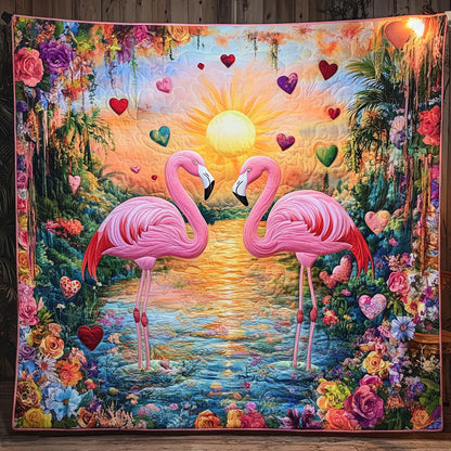 Glowing Flamingo WJ1004008CL Quilt
