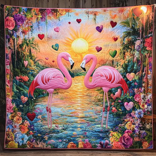Glowing Flamingo WJ1004008CL Quilt