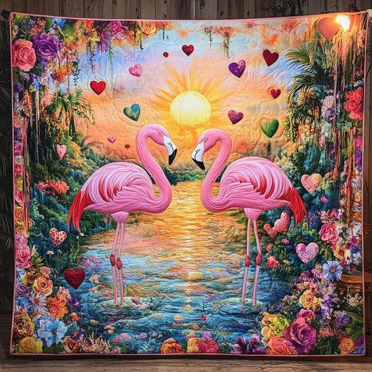 Glowing Flamingo WJ1004008CL Quilt