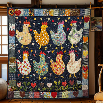 Hen Family WY2512013CL Quilt