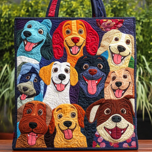 Joyful Dogs XR0210015CL Quilted Tote Bag