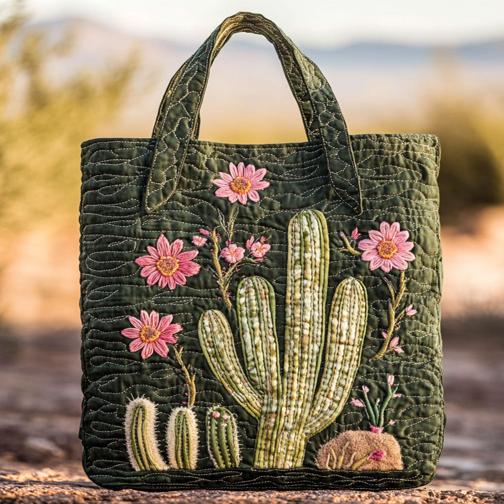 Desert Cactus WN2209019CL Quilted Tote Bag