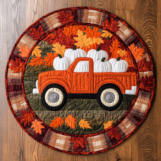 Fall Classic Truck WN3007037CL Quilted Round Mat