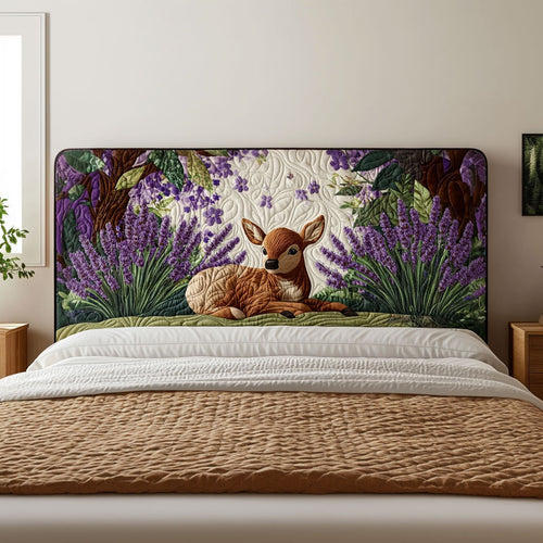 Lavender Deer QA2212008CL Quilted Headboard Slipcover