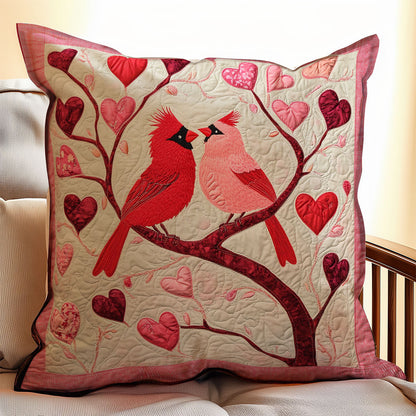 Couple Cardinal WX2401063CL Quilt Pillow Case