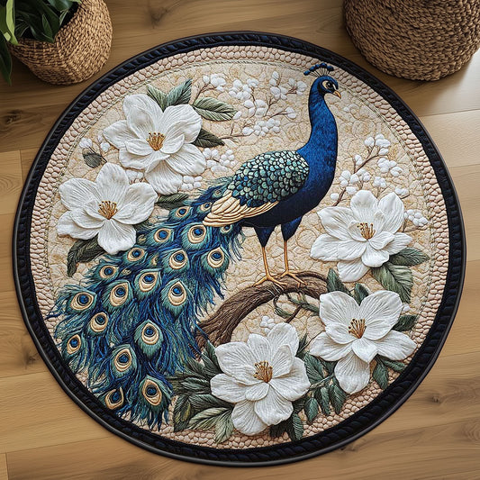 Peacock Blossom WN2203069CL Quilted Round Mat