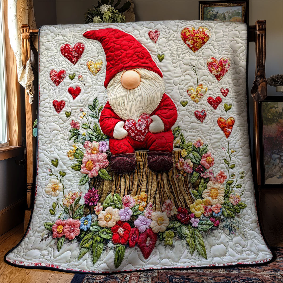 Gnome's Romantic Perch WN2512017CL Quilt