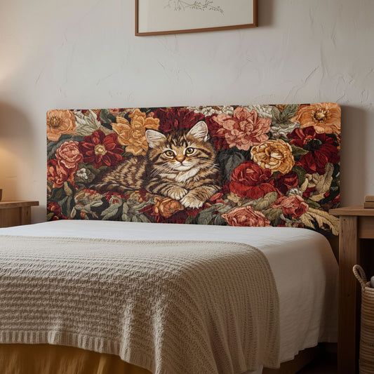 Warm Petal Cat CW2212043CL Quilted Headboard Slipcover