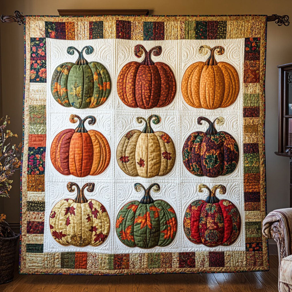 Pumpkin Fabric XR1209001CL Quilt