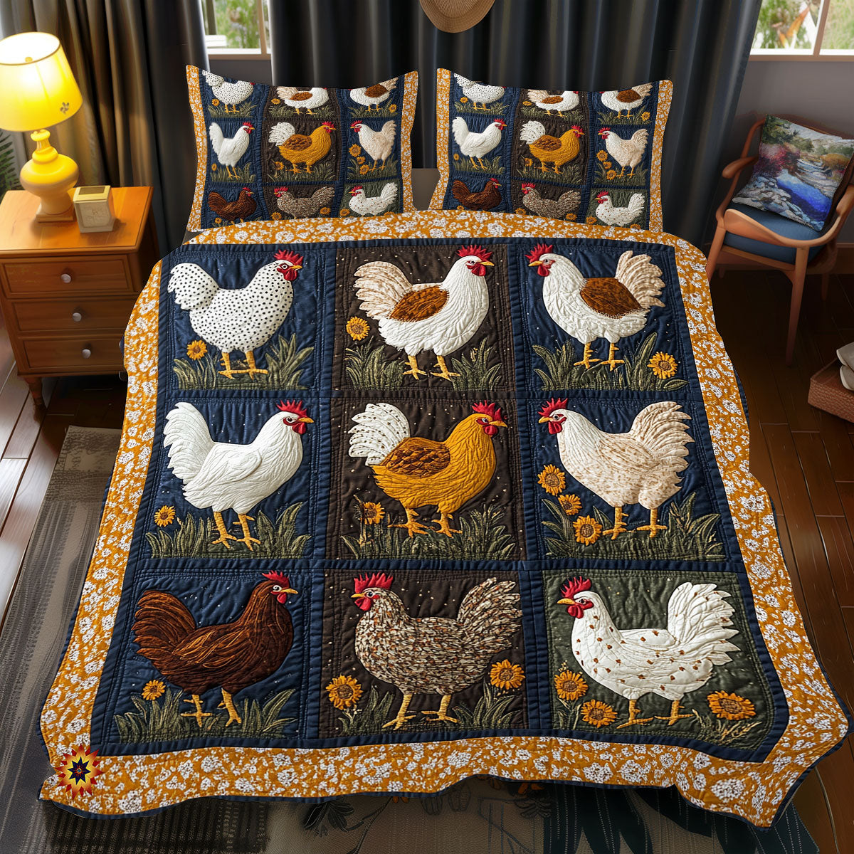 Vibrant Chicken WX2612120CL Duvet Cover Set