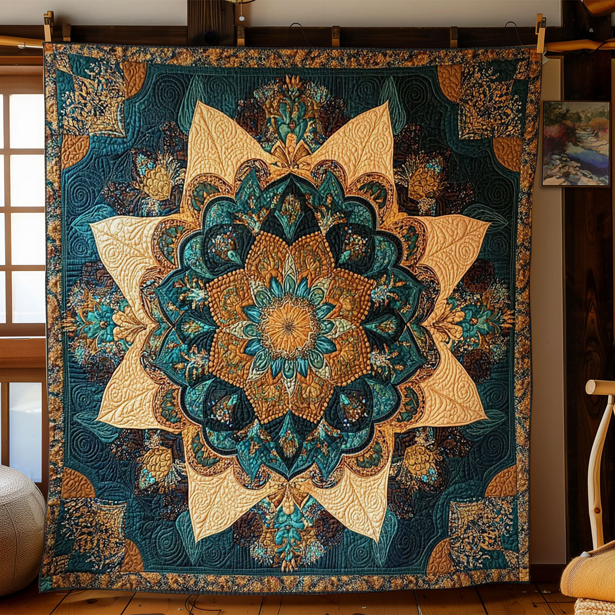 Majestic Flower WY2702087CL Quilt