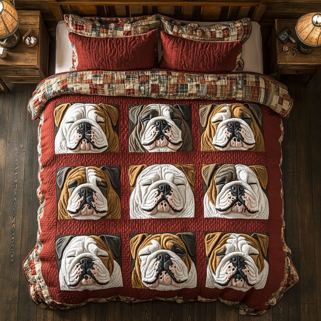 Bulldog Bliss YR1001017CL Duvet Cover Set