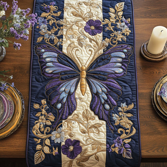 Floral Butterfly CW1906019CL Quilted Table Runner