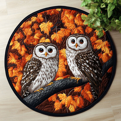 Autumn Owl CW0507005CL Quilted Round Mat