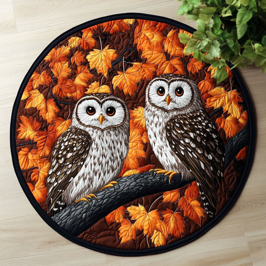 Autumn Owl CW0507005CL Quilted Round Mat