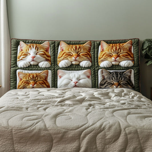 Peaceful Kitty KL0201009CL Quilted Headboard Slipcover
