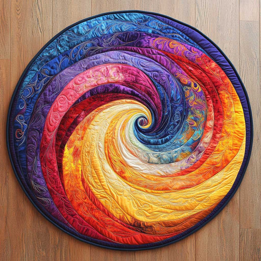 Spiral Fire WN2404023CL Quilted Round Mat