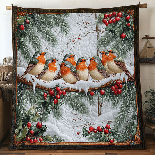 Winter Feast European Robin WN2810079CL Quilt
