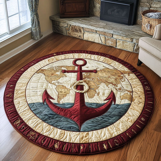 Crimson Atlat CP0110064CL Quilted Round Mat
