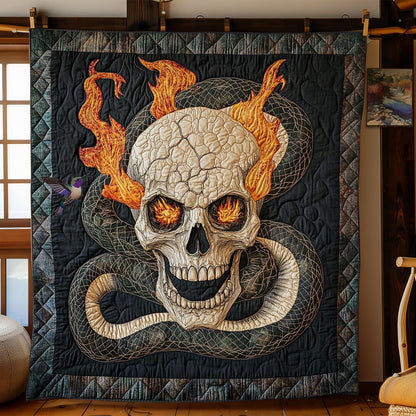 Fiery Skull Serpent WN0712023CL Quilt