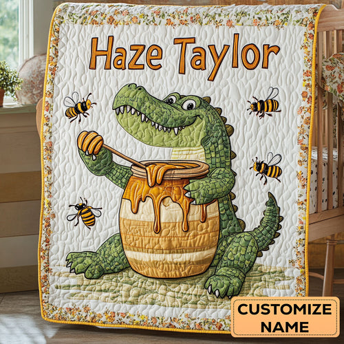 Sweet Crocodile WN2807121CL Personalized Baby Quilt