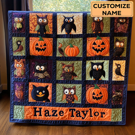 Owl Parade WN3007078CL Personalized Baby Quilt