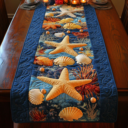 Sea Shell CM2005013CL Quilted Table Runner