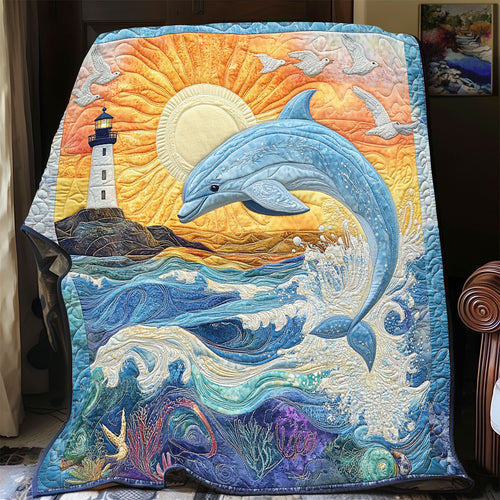 Dolphins And Lighthouses CQ0306023CL Quilt