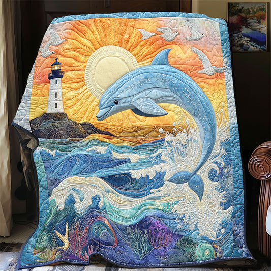 Dolphins And Lighthouses CQ0306023CL Quilt