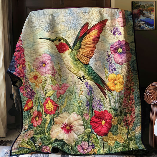 Flower Hummingbird WJ1703007CL Quilt