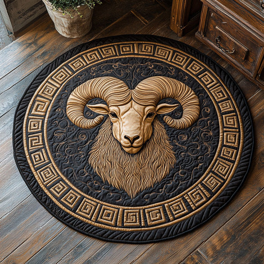 Golden Ram CP1507050CL Quilted Round Mat