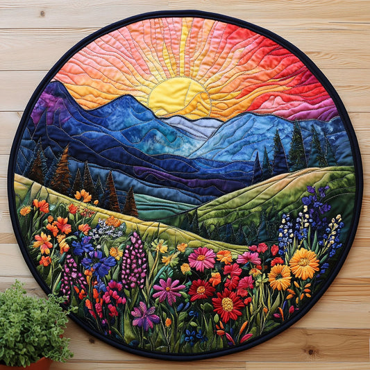 Bloom Meadow CW1306009CL Quilted Round Mat
