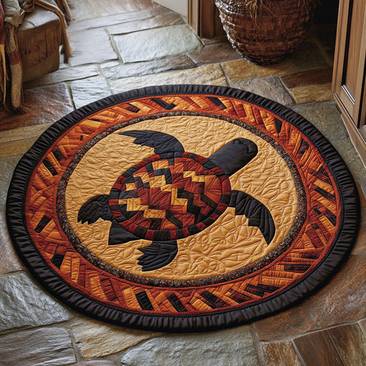 Sunfire Turtle CP1207010CL Quilted Round Mat
