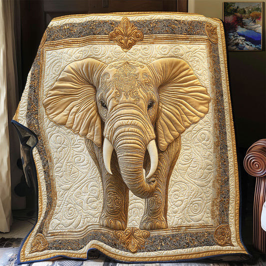 Beautiful Elephant WY1801048CL Quilt