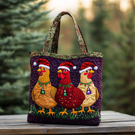 Peaceful Chicken WN0810042CL Quilted Tote Bag