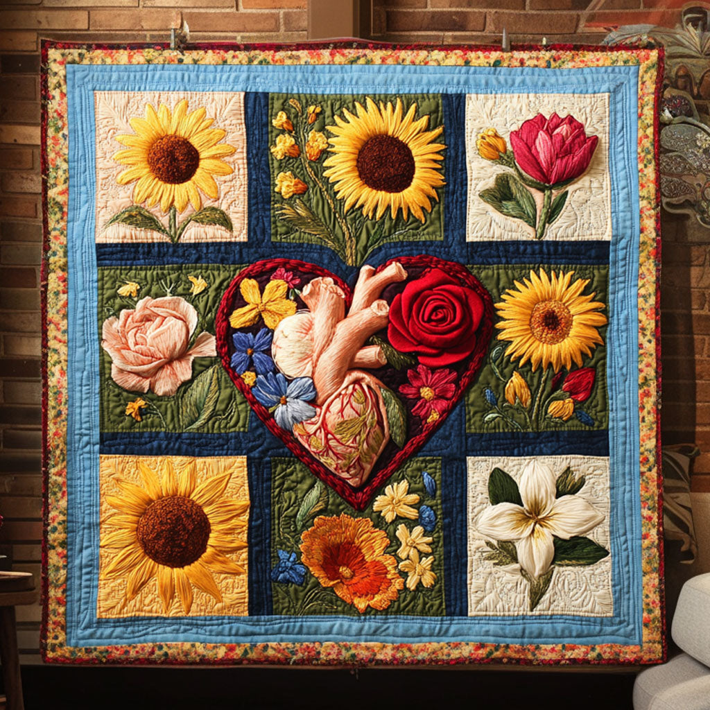 Rose Heart WN2309085CL Quilt