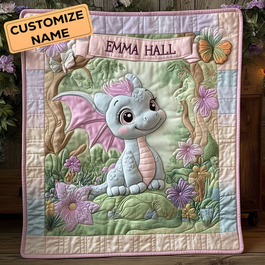 Little Dragon Dream CW1807016CL Personalized Baby Quilt