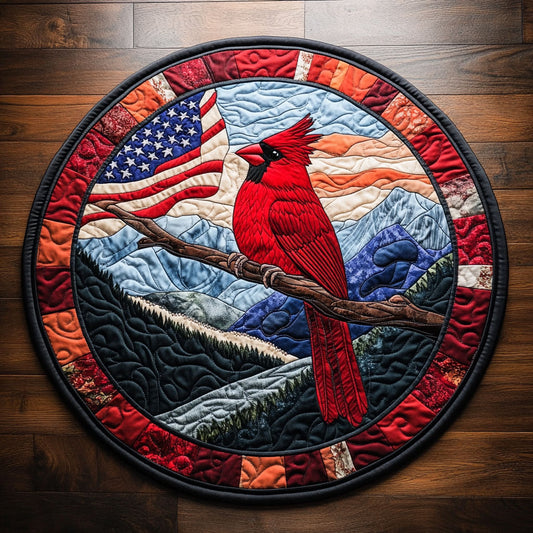 Honor and Hope Wings CM2905033CL Quilted Round Mat