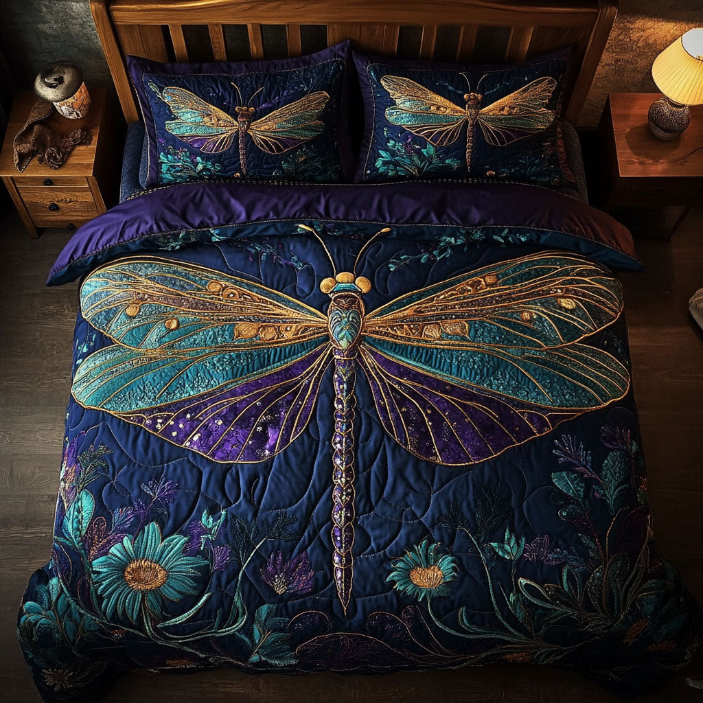 Magic Midnight Dragonfly WY2502038CL Duvet Cover Set