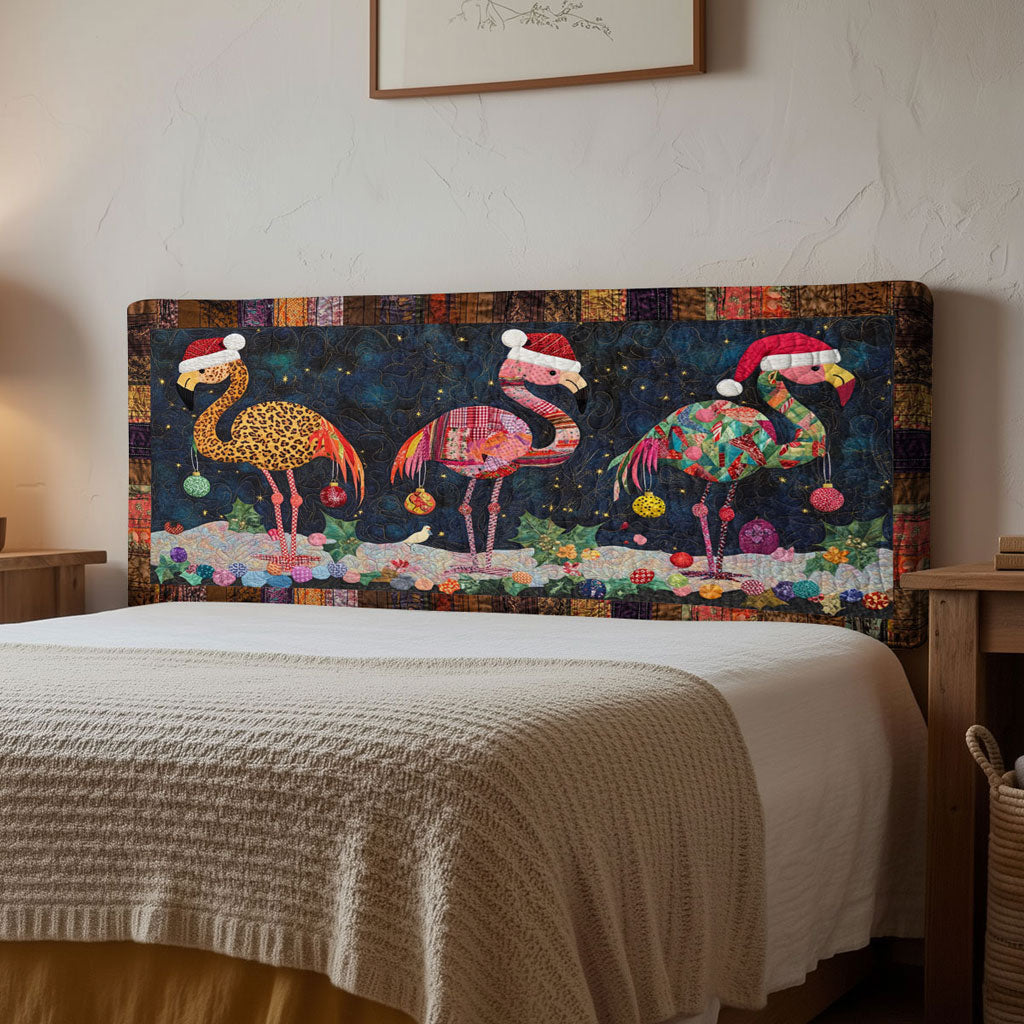 Flamingo Holiday Pop WN1312041CL Quilted Headboard Slipcover