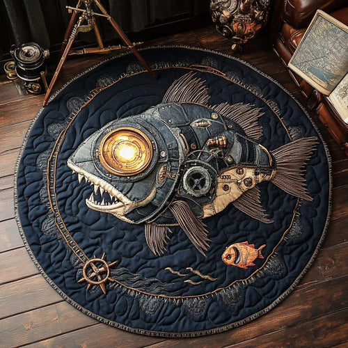 Steampunk Abyss WN2103016CL Quilted Round Mat
