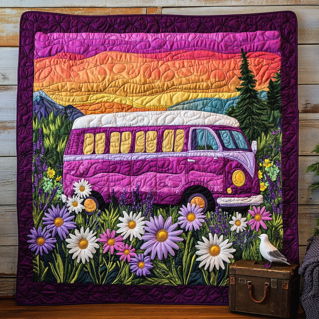 Purple Camper Van WJ0602030CL Quilt