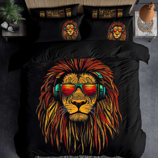 Vibrant African Lion WN2402043CL Duvet Cover Set