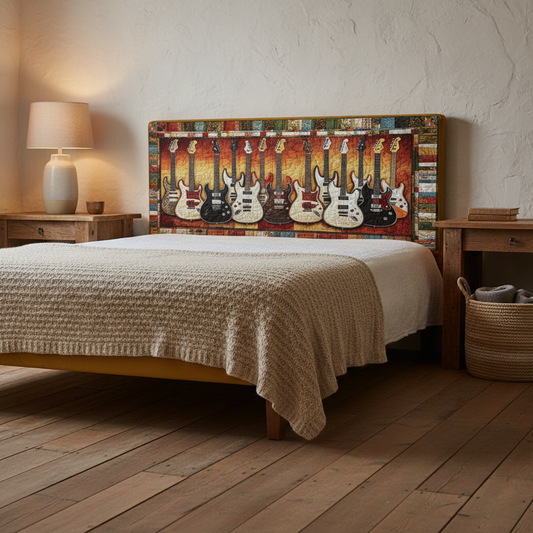 Guitar Lover XR0512008CL Quilted Headboard Slipcover