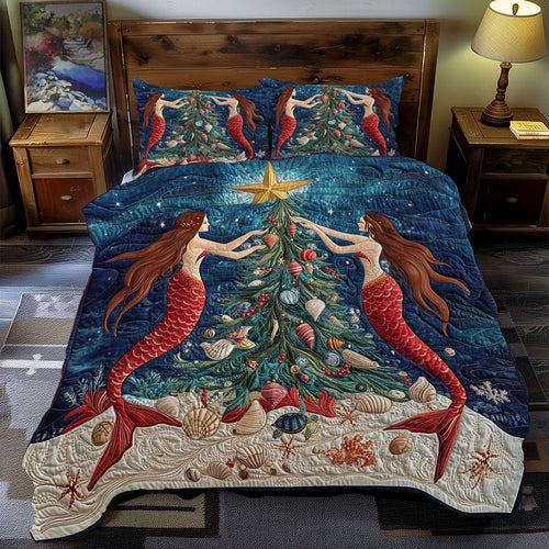Mermaid Christmas Tree WY0312074CL Duvet Cover Set