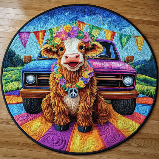Moo-sic Festival LT1911028CL Quilted Round Mat