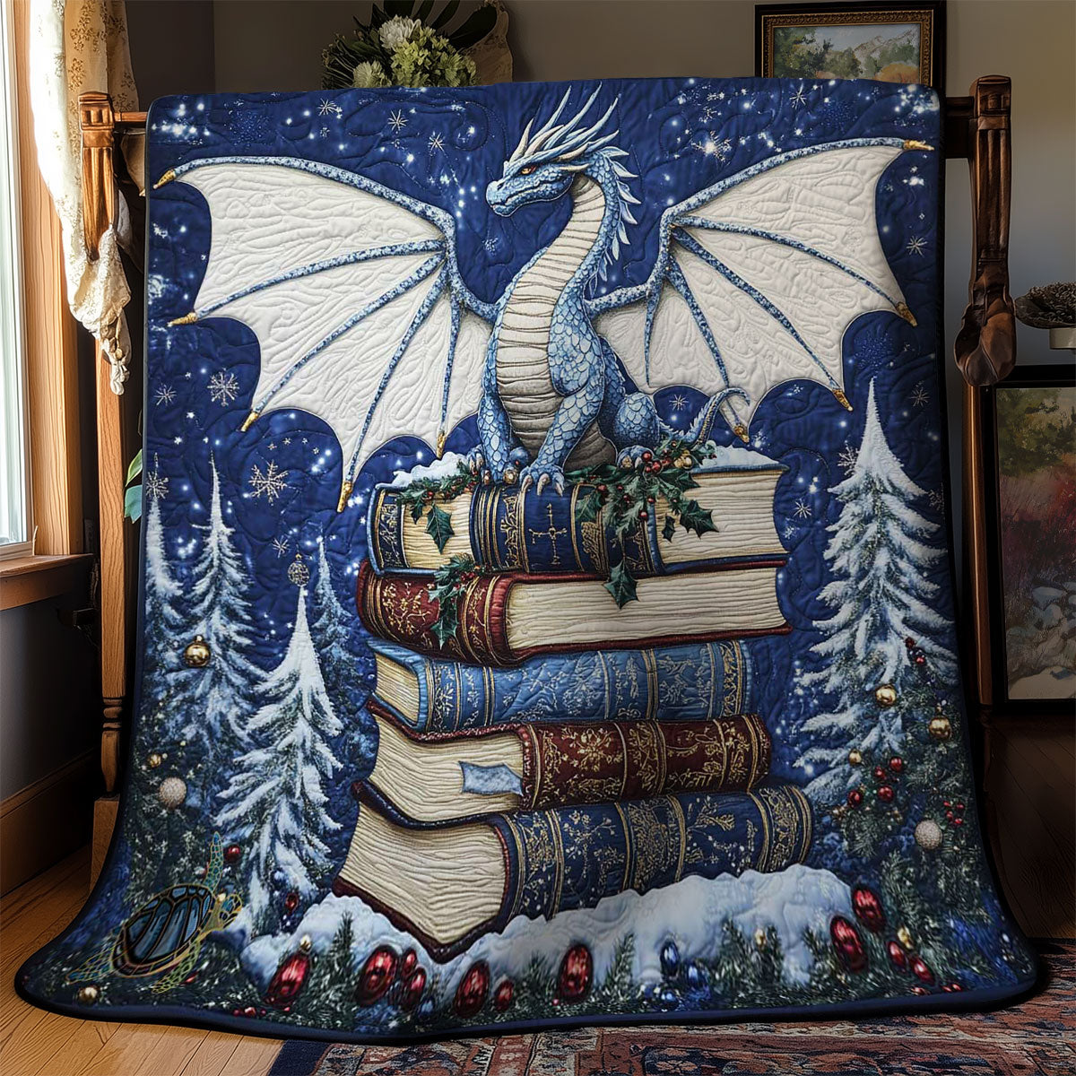 Holiday Wisdom Dragon WN0612016CL Quilt