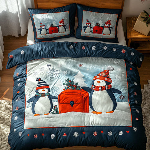 Penguin Holiday Blessing WN1511068CL Duvet Cover Set