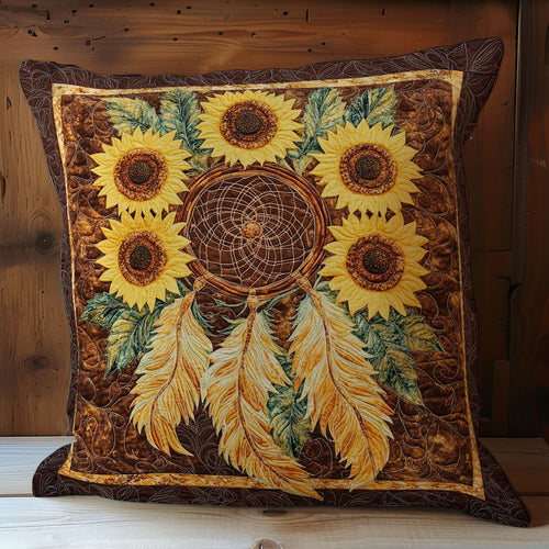 Feather Dreamcatcher And Sunflower WY1102075CL Quilt Pillow Case