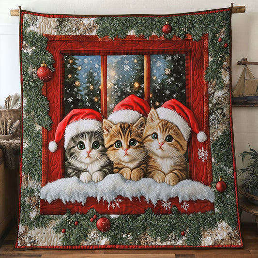 Red Plaid Cat WN1411036CL Quilt